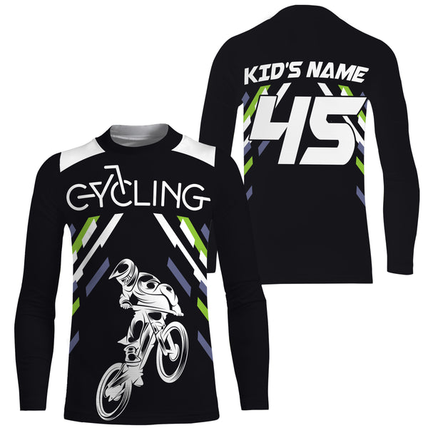 Personalized Cycling Jersey Long Sleeve for Adult Shirt - Mountain Biking Jersey MTB Jersey Cycling Shirt JTS420