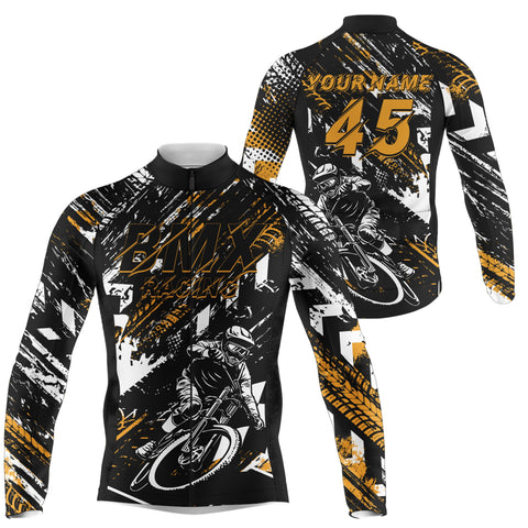 Custom BMX racing cycling jersey Cycle gear with 3 pockets Anti-UV full zip BMX Racewear| SLC77