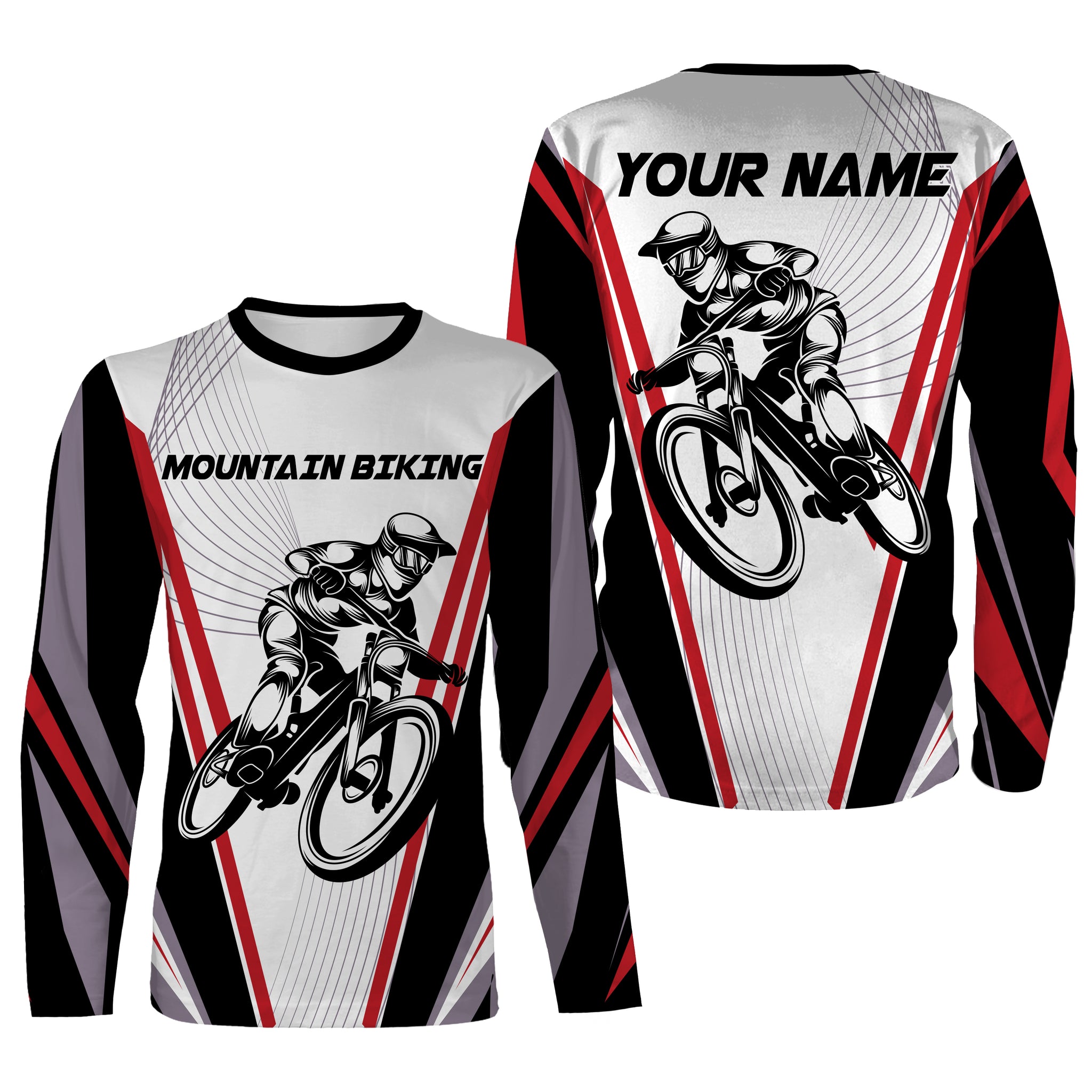 Personalized Mountain Biking Jersey - Custom Name Unisex MTB Jersey Cycling Shirt Mountain Bike Shirt - JTS414