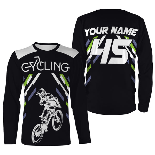 Personalized Cycling Jersey Long Sleeve for Adult Shirt - Mountain Biking Jersey MTB Jersey Cycling Shirt JTS420