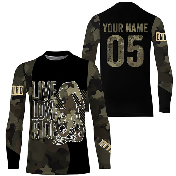 Love Live Ride Camo MTB jersey kids youth UPF30+ mountain bike shirt men cycling jersey boy girl| SLC262