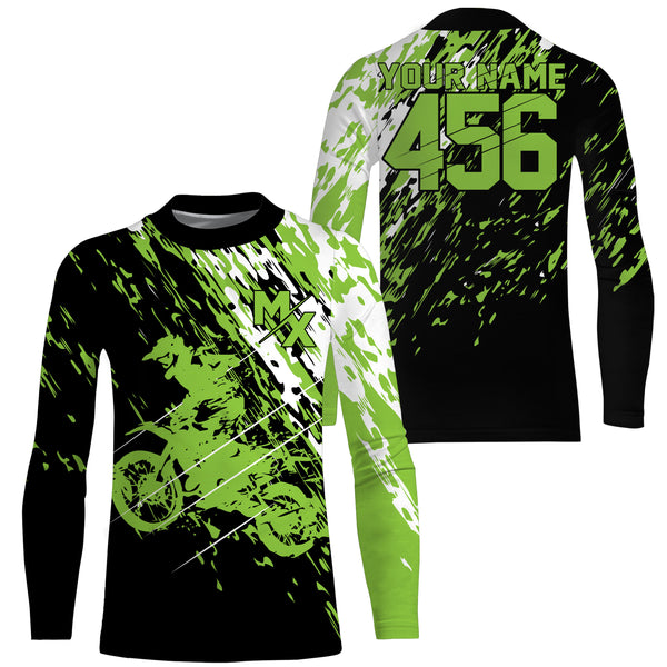 Personalized Dirt Bike Jersey UPF30+ Motocross Supercross Enduro Off-Road Adult&Kid Racing Jersey| NMS760