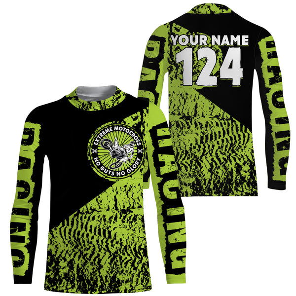 Extreme Motocross Jersey Personalized UPF30+ No Guts No Glory Dirt Bike Off-Road Adult&Kid MX Racing| NMS765