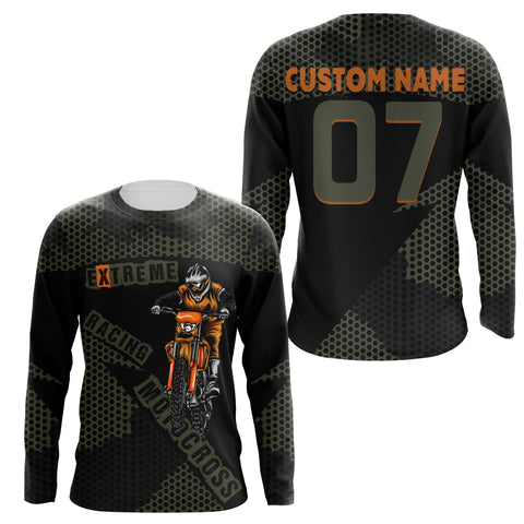 Extreme Motocross Racing Jersey Personalized UPF30+ Adults & Kid Dirt Bike MX Race Motorcycle Off-road| NMS685