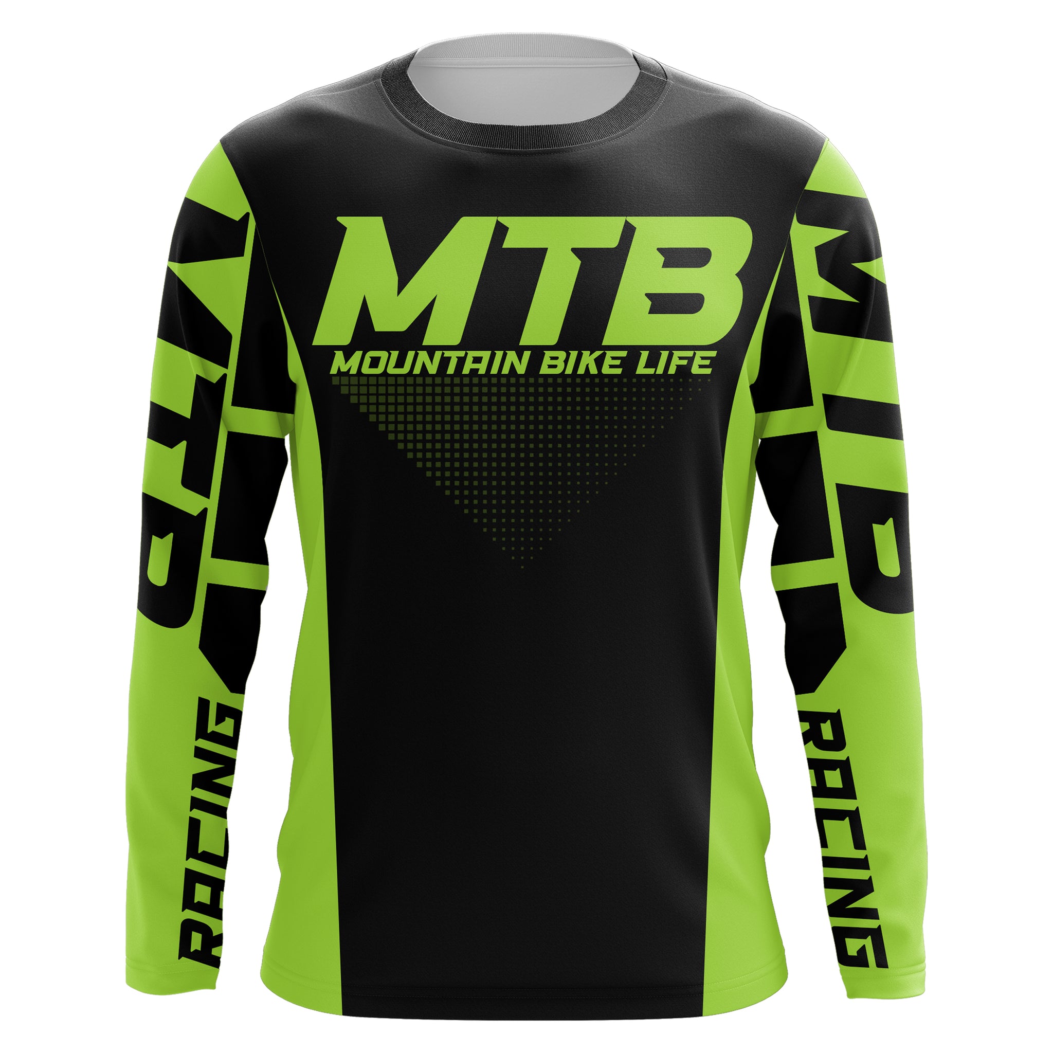 Mountain Bike Long Sleeve Jersey, Custom MTB Racing Shirt for Bike Rider, Cycling UV Protection UPF 30+ JTS493