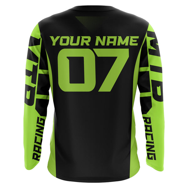 Mountain Bike Long Sleeve Jersey, Custom MTB Racing Shirt for Bike Rider, Cycling UV Protection UPF 30+ JTS493