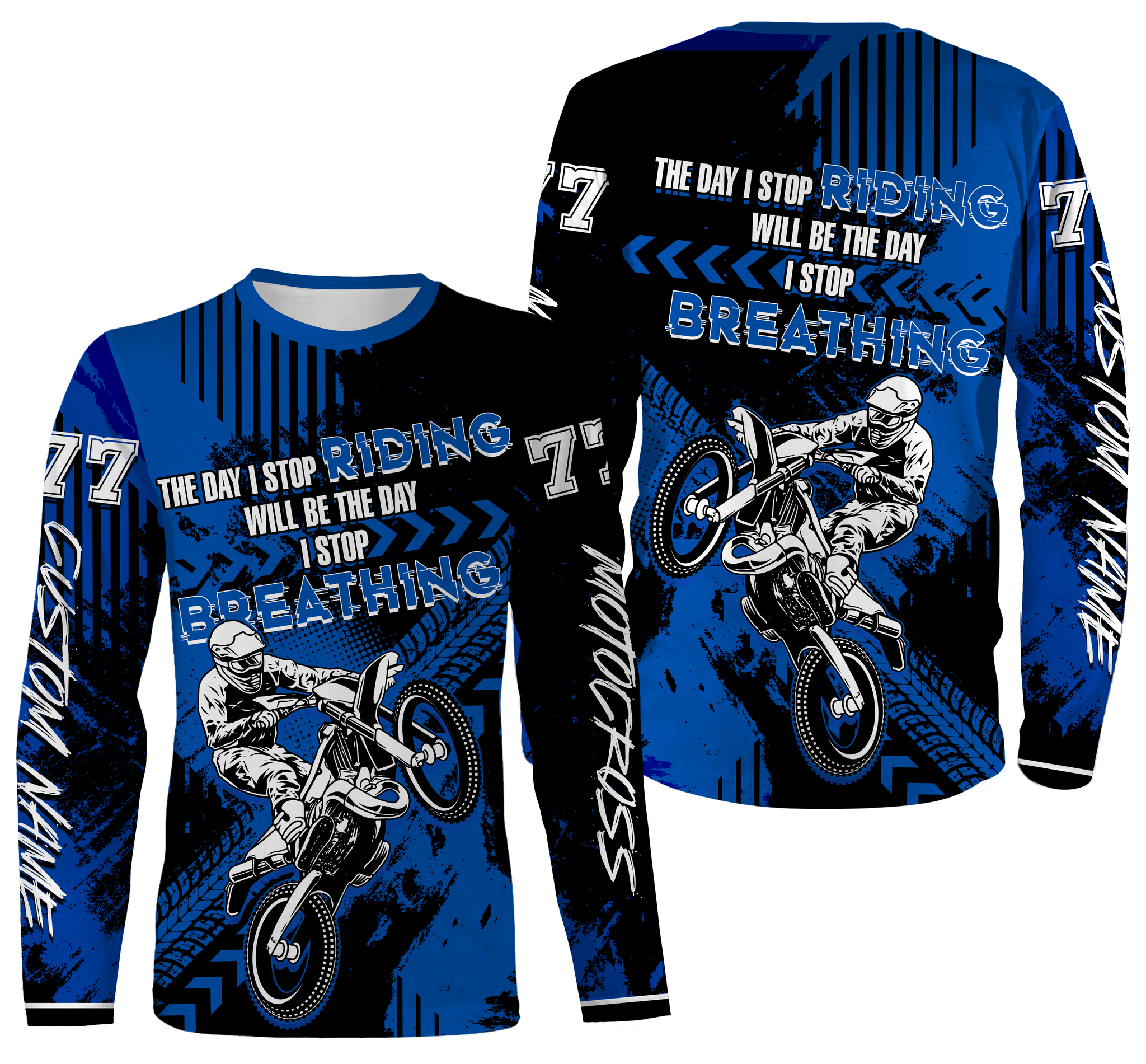 Motocross Racing Stop Riding Stop Breathing All Over Printed Hoodie, Long Sleeves, Motocross Dirt Bike Shirt| NMS280