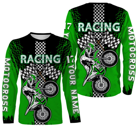 Motocross Racing Personalized Jersey Hoodie T-shirt, Dirt Bike Motorcycle Off-road Riders Cool Shirt| NMS322