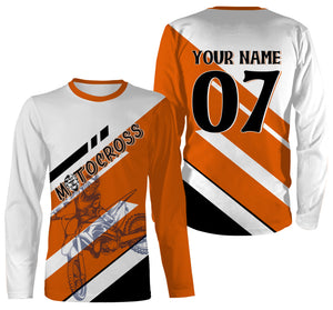 Personalized Motorcross Jersey Orange MX Rider Shirt Off-road Racing Dirt Bike Riding| NMS501