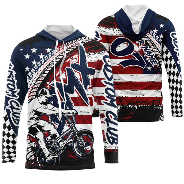 Personalized American Cycling shirt UPF30+ Patriotic BMX racing jersey stunt riding racewear| SLC13