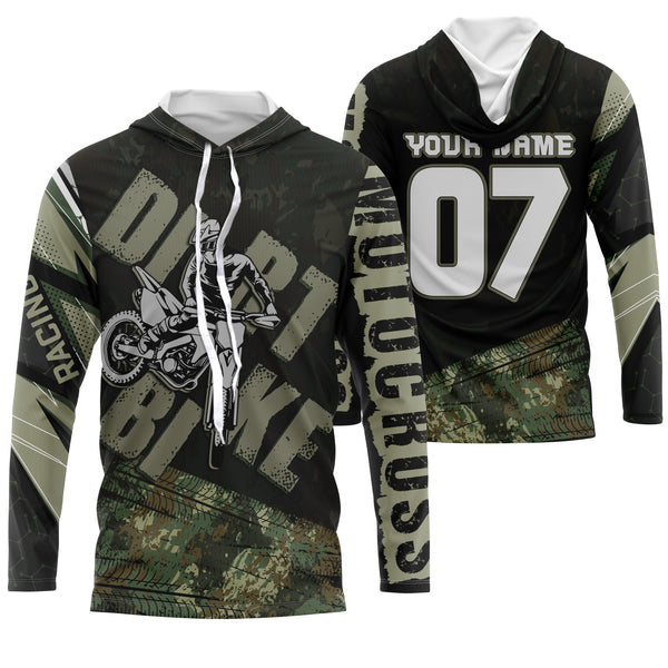 Kid&Adult custom dirt bike jersey UPF30+ Camo Motocross MX racing off-road motorcycle racewear| NMS928