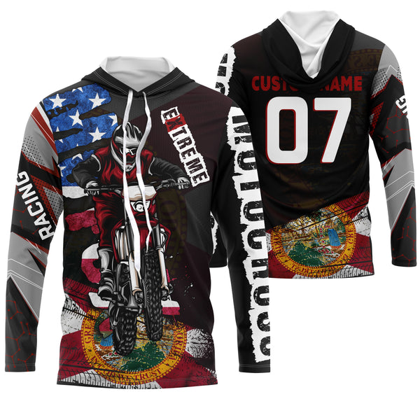 Florida Motocross Jersey Custom Name Number Youth Mens Womens FL Dirt Bike Off Road MotoX Motorcycle| NMS822