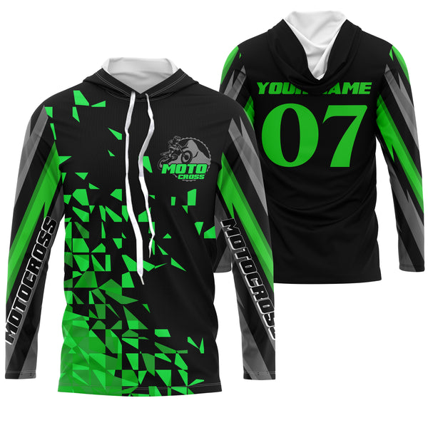 Green Motocross Jersey UPF30+ Personalized Kid&Adult Dirt Bike Racing Shirt Off-road Motorcycle| NMS615