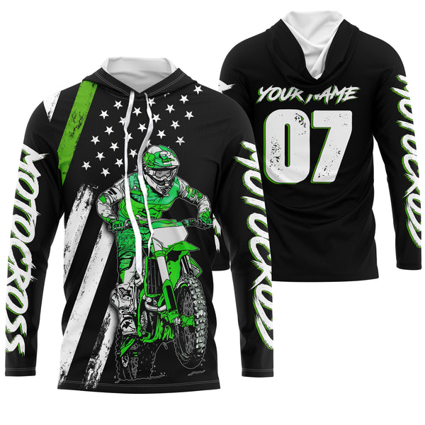 Personalized Motocross Jersey American Kid&Adult UPF30+ Dirt Bike Racing Off-road Riders Motorcycle Shirt| NMS639