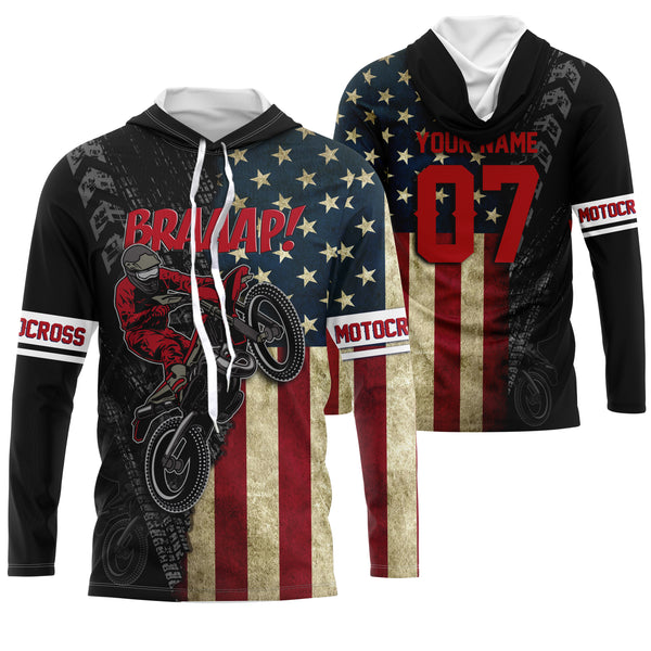 American Motocross Jersey Personalized UPF30+ Brap Dirt Bike Riding Shirt Off-road Motorcycle Riders| NMS531