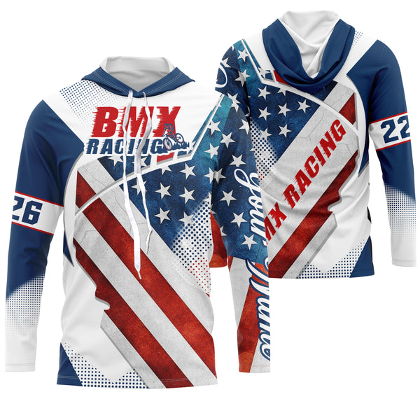 Patriotic BMX racing jersey Custom UPF30+ Cycling Gear US off-road racewear for adult&kid| SLC24