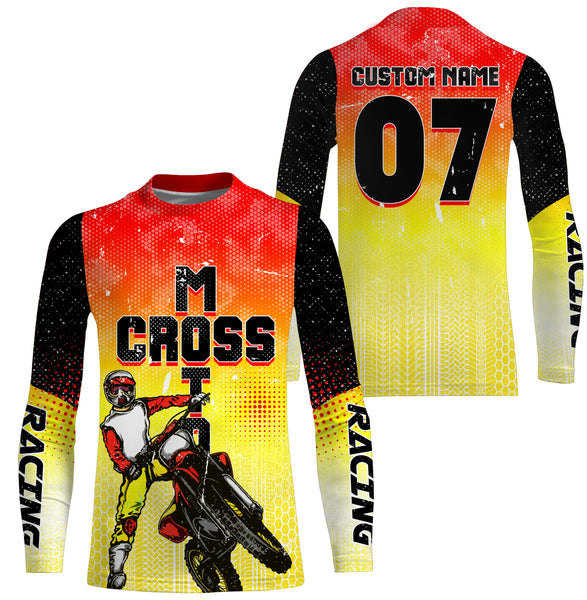 Kids men women custom name&number Motocross racing jersey dirt bike off-road UPF30+ motorcycle PDT121