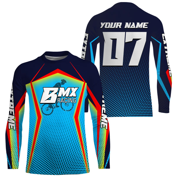 Customized BMX racing jersey UPF30+ biking rider shirts extreme Off-road Cycling Adult&Kid racewear| SLC58