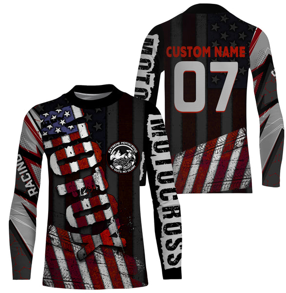 Custom Motocross Jersey UPF30+ American Dirt Bike MX Racing Jersey Adult&Kid Off-Road Motorcycle| NMS771