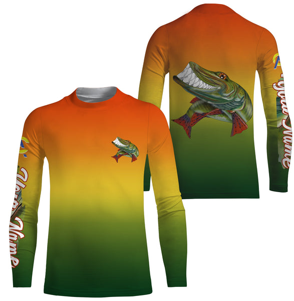 Musky fishing custom name with funny Muskie ChipteeAmz's art UV protection shirts AT025