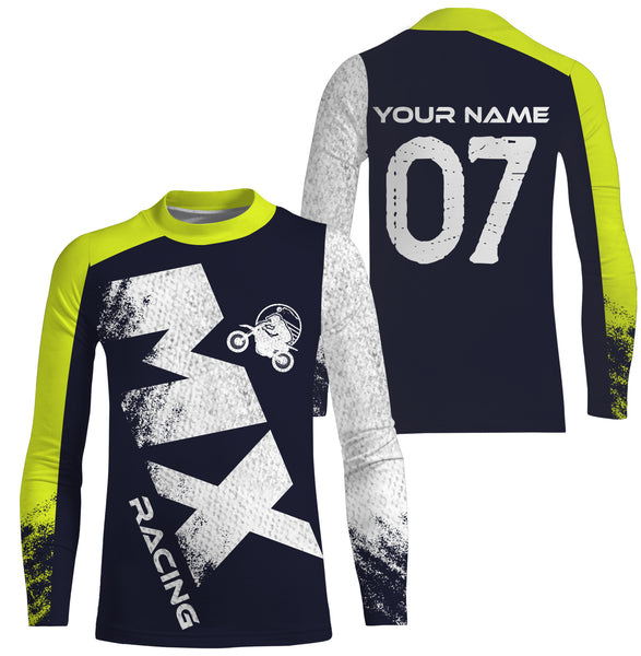 Personalized MX Racing Jersey UPF30+ Motocross Off-Road Adult&Kid Dirt Bike Powersport Jersey| NMS756