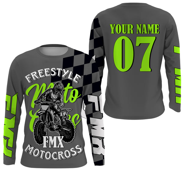 Freestyle Motocross Jersey FMX Personalized UPF30+ Shirt Adults & Kid Dirt Bike Riders Motorcycle Racing| NMS688