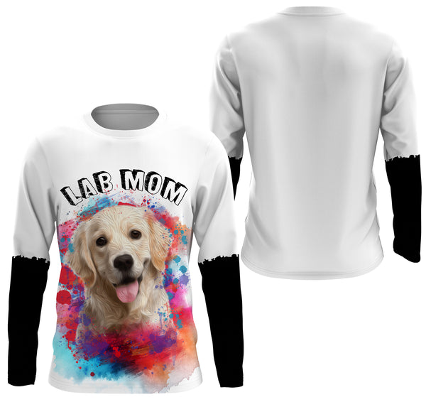 Lab Mom T-shirt Hoodie Long Sleeve| Labrador Retriever Lover Shirt for Lab Mom| JTSD299