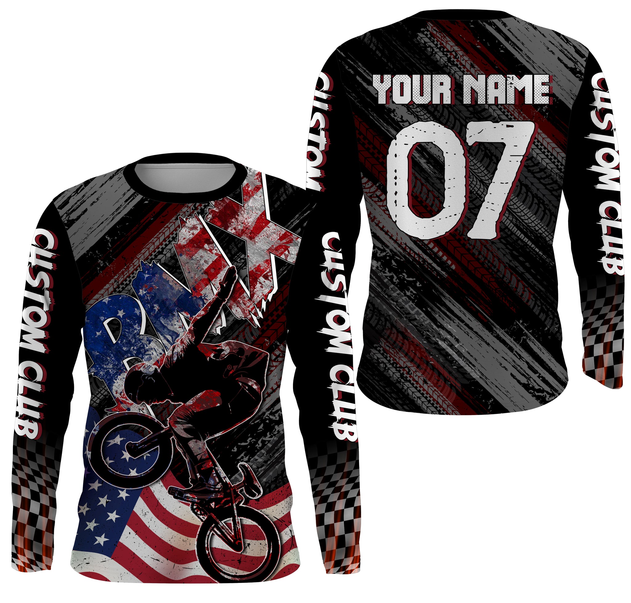 Personalized BMX racing jersey UPF30+ freestyle enduro racewear adult&kid Cycling shirt| SLC31