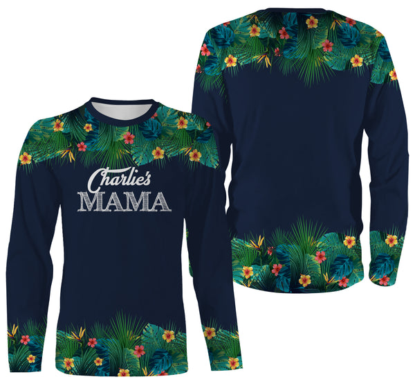 Dog Mama Shirt Hoodie Long Sleeve| Custom Name Floral Dog Shirt for Dog Mom Dog Lover Gift for Her| JTSD280