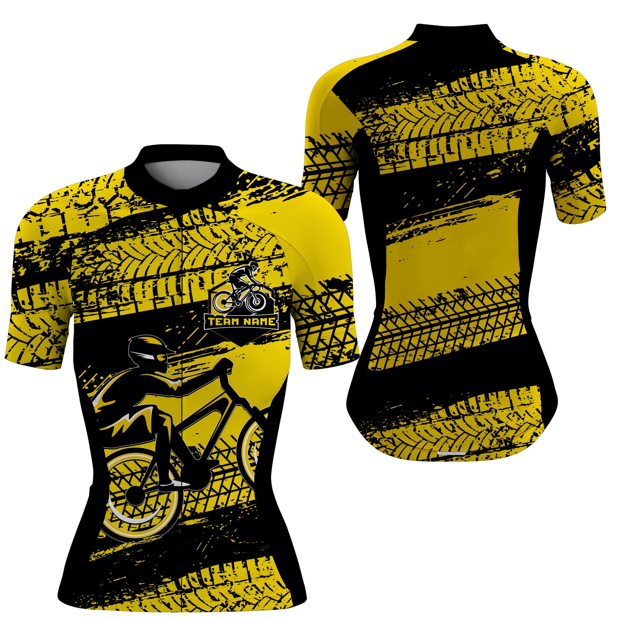 Customized Women Cycling team jersey Yellow Biking athletes gear Anti-UV road racing cycle shirt| SLC61