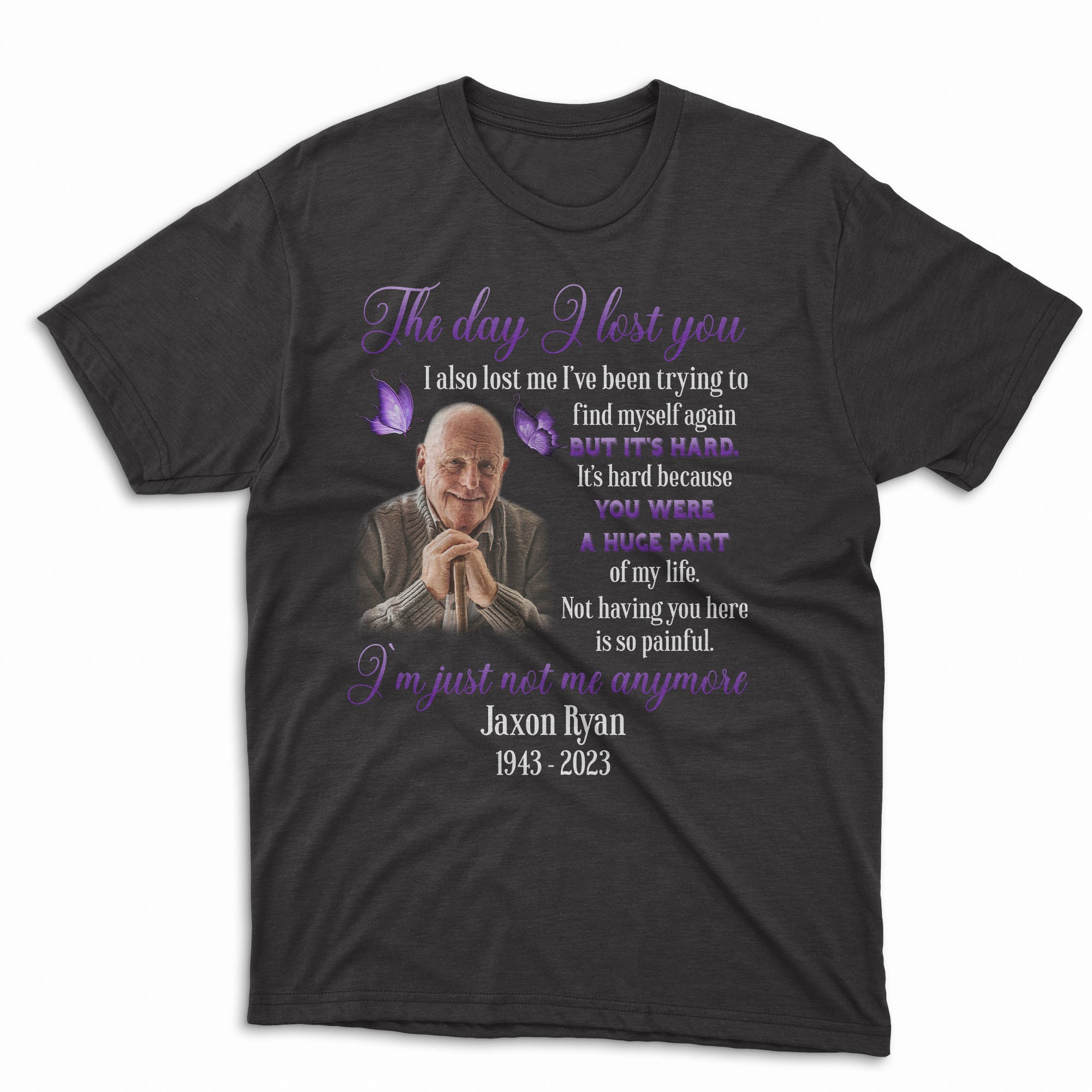 Custom sympathy Tshirt, Photo memorial shirt, Remembrance bereavement loss gift for Mom Dad Husband TS04