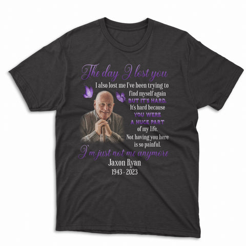 Custom sympathy Tshirt, Photo memorial shirt, Remembrance bereavement loss gift for Mom Dad Husband TS04