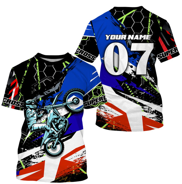 Personalized Supercross Riding Jersey Custom Number & Name Motorcycle Off-Road Dirt Bike Racing| NMS538