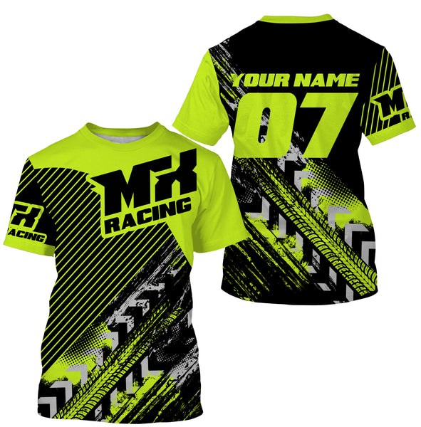 MX Racing Jersey UPF30+ Personalized Motocross Adult&Kid Green Dirt Bike Riders Off-road Motorcycle| NMS677