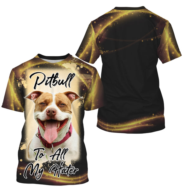 Pitbull To All My Hater T-shirt Long Sleeve Hoodie| 3D Shirt for Pitbull Owners Pitbull Lover| JTSD310