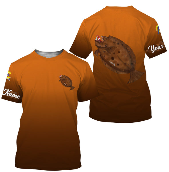 Flounder fishing custom name with angry Flounder ChipteeAmz's art UV protection shirts AT016