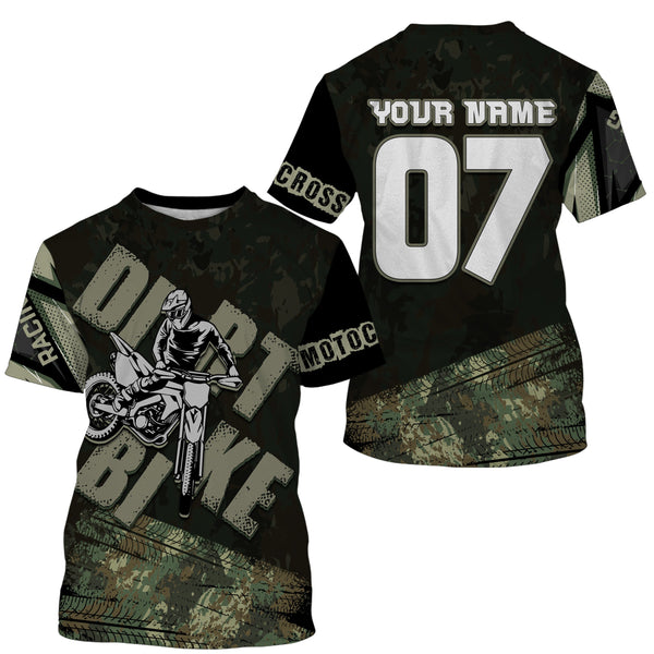 Kid&Adult custom dirt bike jersey UPF30+ Camo Motocross MX racing off-road motorcycle racewear| NMS928