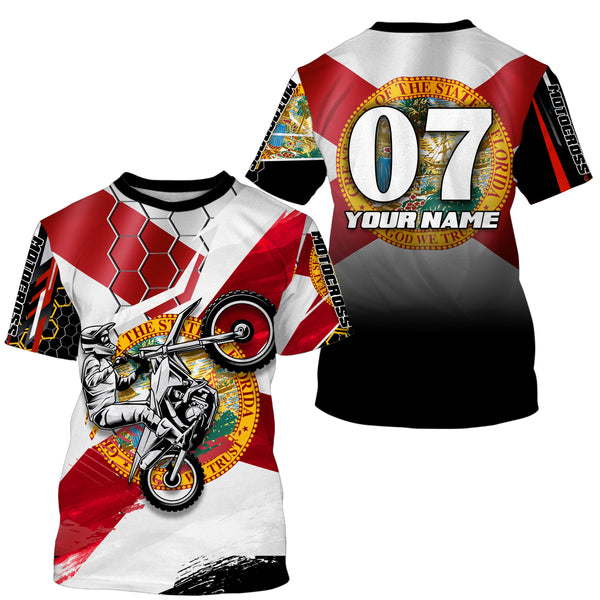 Florida Motocross Jersey Custom Youth Mens Womens FL Dirt Bike Off Road MotoX Motorcycle Racing| NMS823