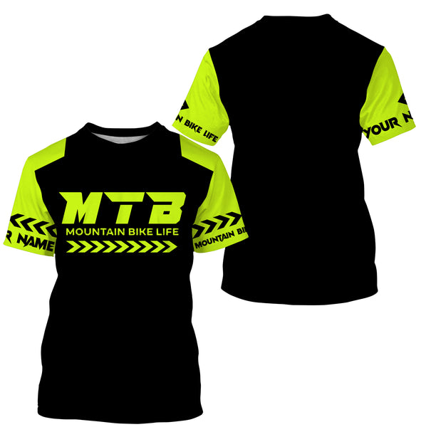 Cycling Shirt Mountain Bike Jersey, MTB Off-road Bicycling Racing Custom Shirt UV Protection UPF 30+| JTS470