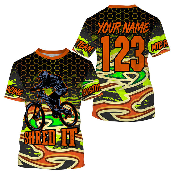 Shred it MTB jersey kids UPF30+ mountain bike gear mens cycling jersey boys girls riding clothes| SLC276