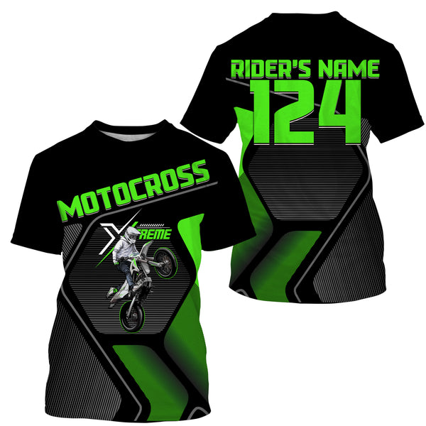 Custom Motocross Jersey Name and Number UPF30+ Dirt Bike Racing Shirt Off-Road Extreme MX Adult&Kid| NMS768