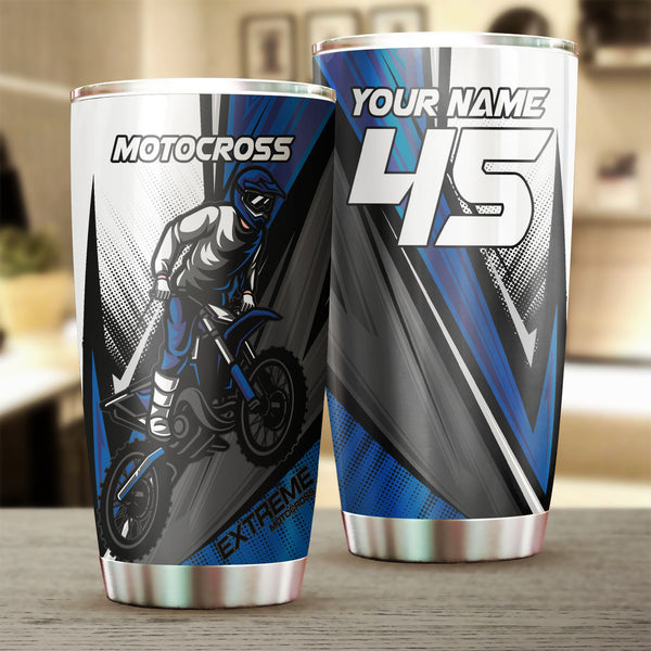 Motocross Personalized Tumbler - Riding Motorcycle Dirt BikeTumbler Off-road Rider Drinkware| NMS416