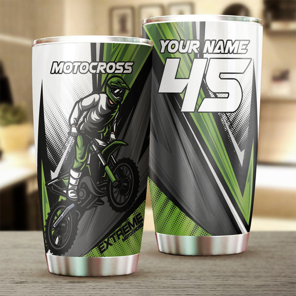 Motocross Personalized Tumbler - Riding Motorcycle Dirt BikeTumbler Off-road Rider Drinkware| NMS416