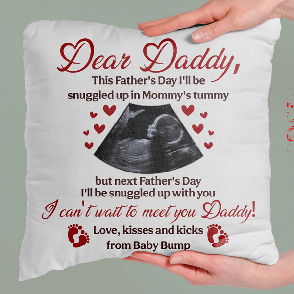 Personalized Pillow For New Dad| First Father's Day Gift for Husband, Dad To Be, 1st Time Dad| JPL79