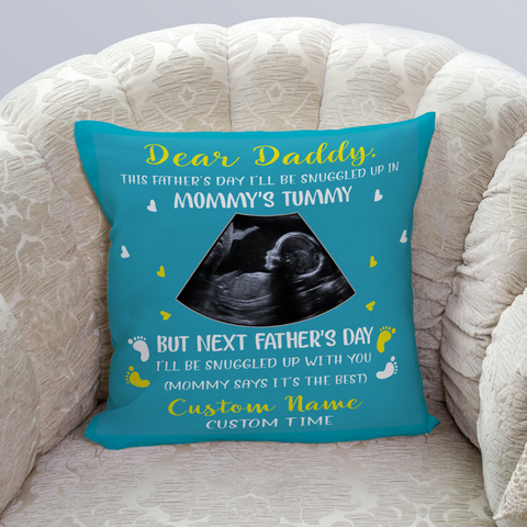 Personalized Pillow For New Dad| First Father's Day Gift for Husband, Dad To Be, 1st Time Dad Gift| JPL78