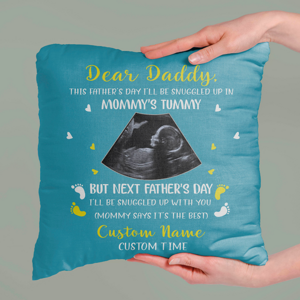 Personalized Pillow For New Dad| First Father's Day Gift for Husband, Dad To Be, 1st Time Dad Gift| JPL78