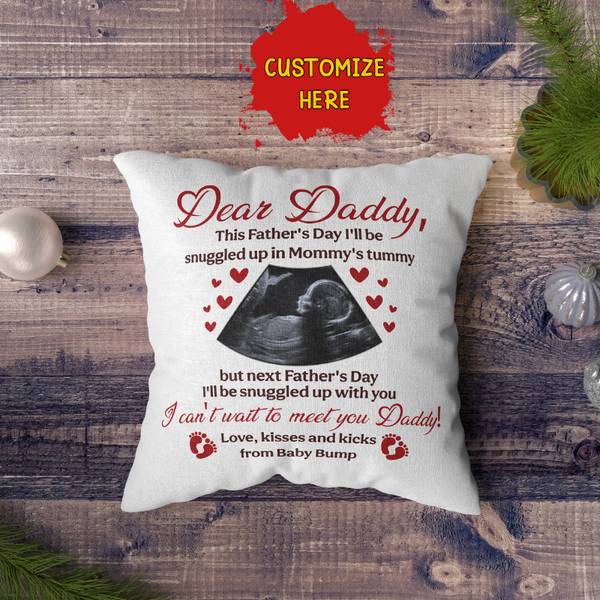 Personalized Pillow For New Dad| First Father's Day Gift for Husband, Dad To Be, 1st Time Dad| JPL79