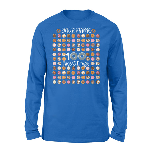 Custom shirt 100th day of school shirt, Happy 100th Day, 100 sweet days D02 NQS1266 - Standard Long Sleeve