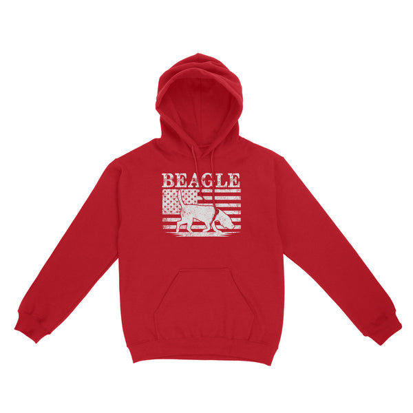 Beagle Dog American Flag Shirt, Mens Beagle Gift, Dog Lover, Hunting Dog Standard Hoodie FSD2345D01