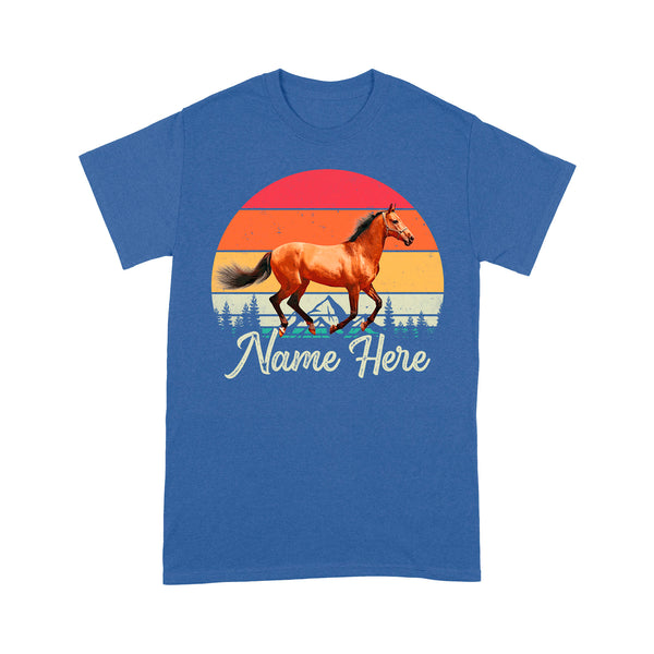 Custom Photo and name Horse retro Shirt, Horse Riding Shirt, Gift for Horse Lover D03 NQS3244 T-Shirt